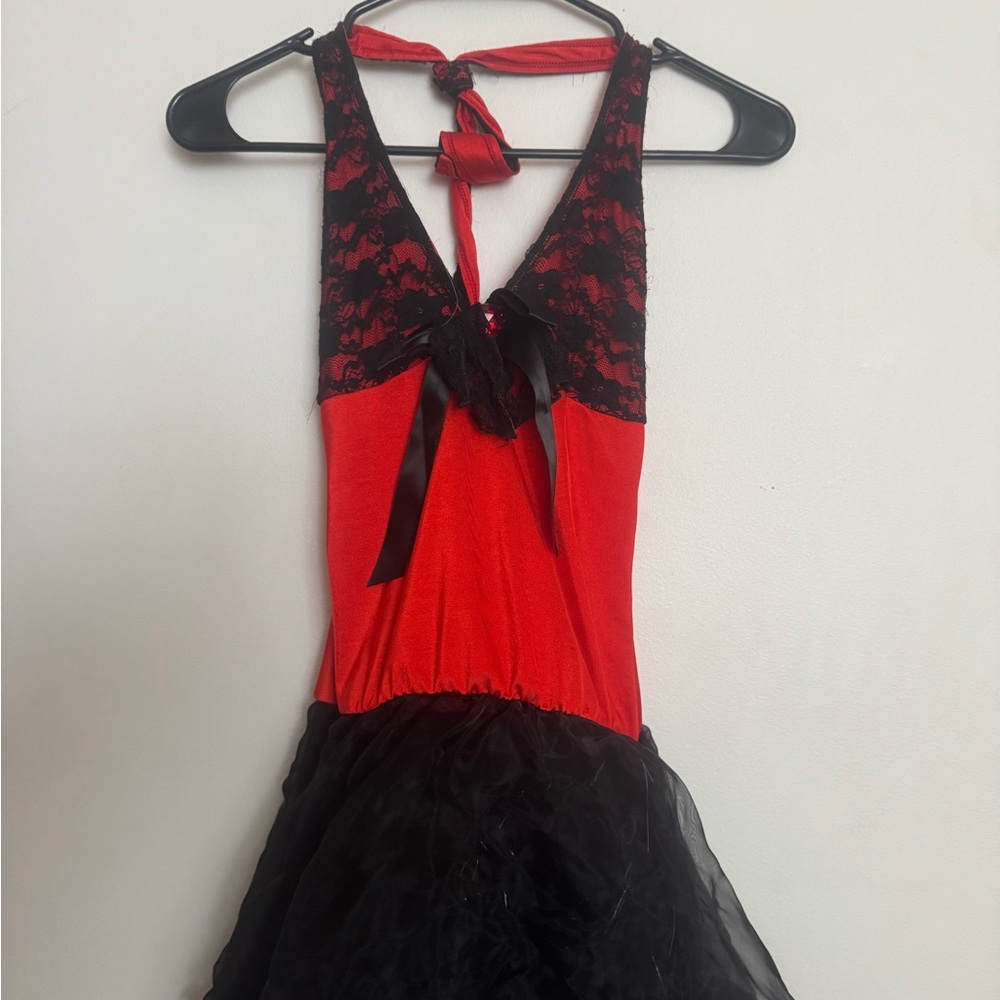 Dreamgirl Red and Black Lace Dress